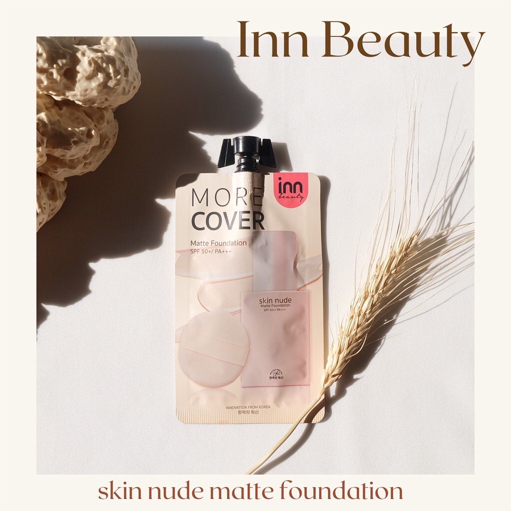 (1ซอง) Inn Beauty Skin Nude Matte Foundation อินน์ บิวตี้ สกิน นู้ด แมตต์ ฟาวเดชั่น 8 กรัม