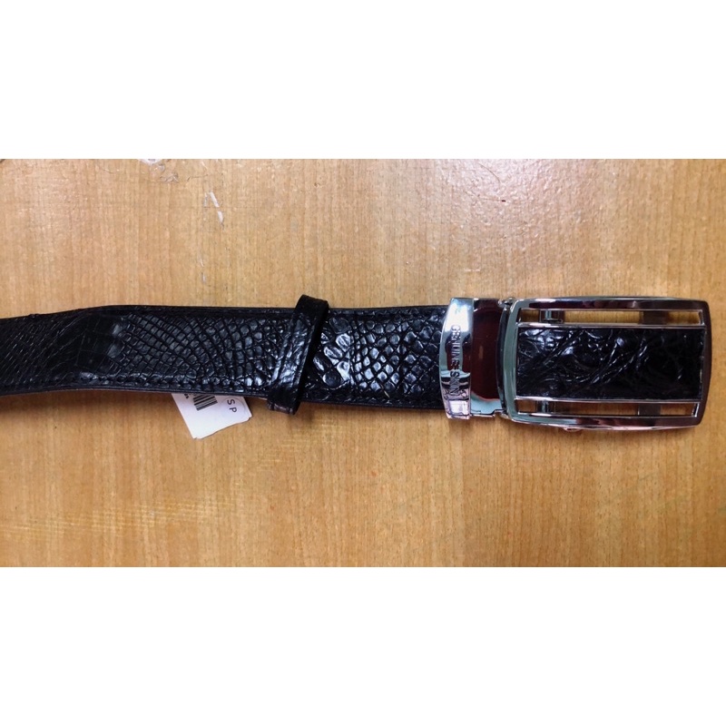 เข็มขัดหนังจระเข้แท้ Crocodile Men Belt 1.5 meter Black Colour