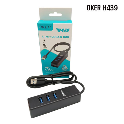 OKER H-439 OKER HUB 4 PORT USB 3.0 H-439 HB-4P-OK-439BK