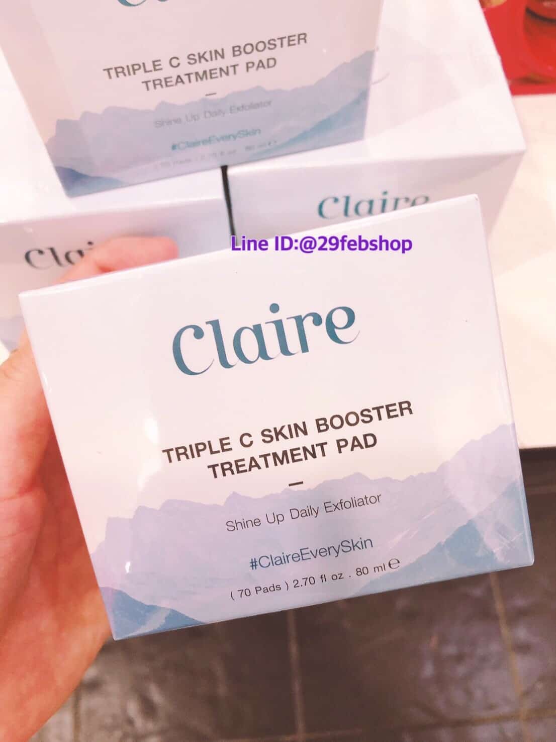 Claire Triple C Skin Booster Treatment Pad 70pads 80ml.