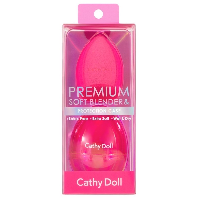 Cathy Doll Premium Soft Blender & Protection Case เบลนเดอร์ พร้อม เคสใส่กันฝุ่น ฟองน้ำแต่งหน้า พัฟแต่งหน้า