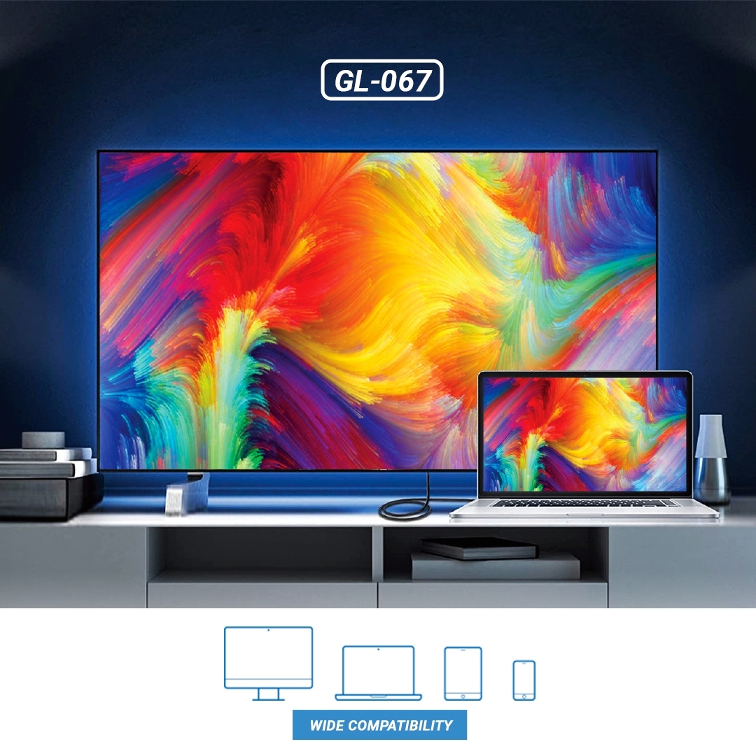 GL-067 GLINK TYPE-C TO HDMI CABLE 2M. CA-HM-TC-GL067