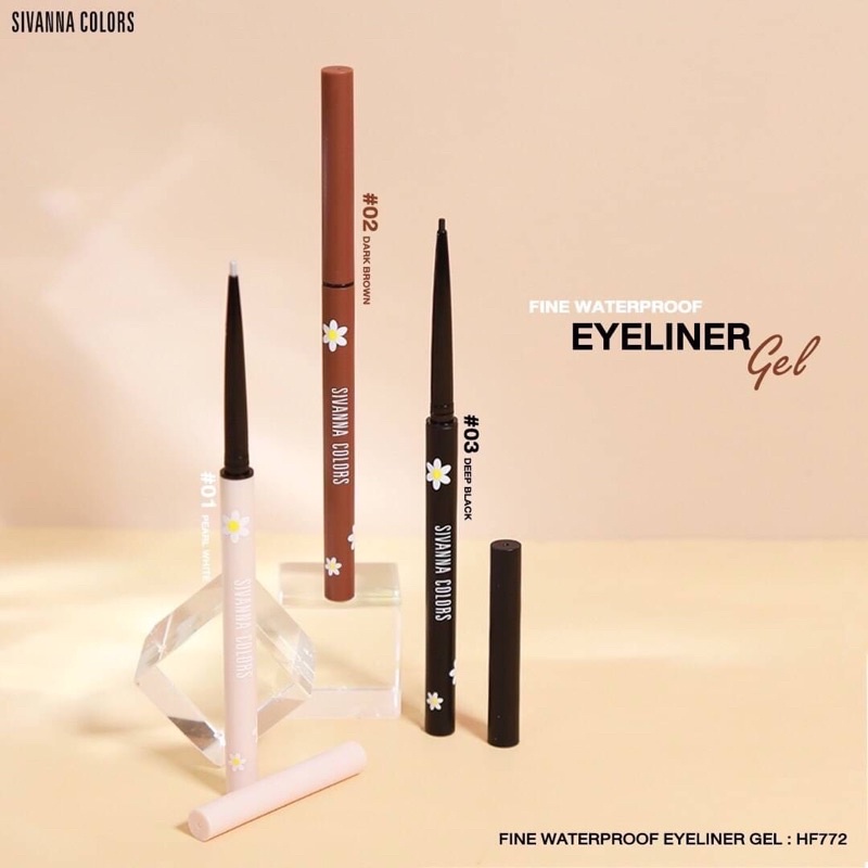 Sivanna Fine Waterproof Eyeliner 0.1g #HF772 อายไลน์เนอร์ เนื้อเจล
