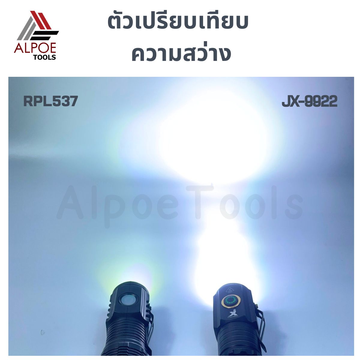 ไฟฉายพกพา ขนาดเล็ก รุ่น JX-9922 ไฟ 3 หลอด XML 3P9 งานอะลูมิเนียม มีแม่เหล็ก และ ตัวคลิปเหน็บเสื้อ