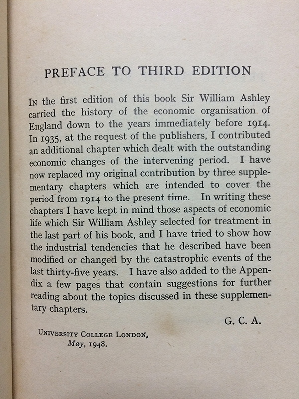 The Economic Organisation of England An Outline History
