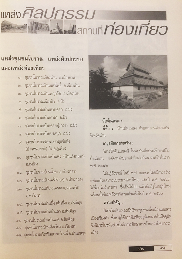 สิ่งแวดล้อมศิลปกรรมแนะนำทั่วไทย