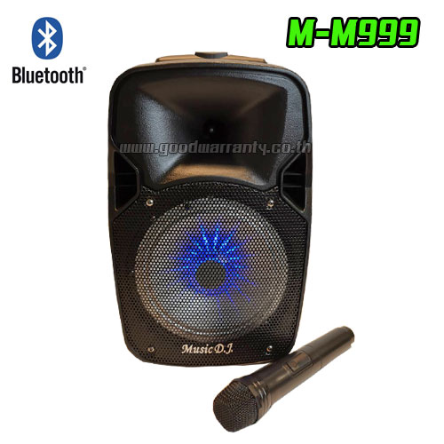 MUSIC DJ M-M999 SPEAKER /3000W.8inch+MIC*1ไร้สาย BLUETOOTH M-M999 SP-MJ-12-XM999