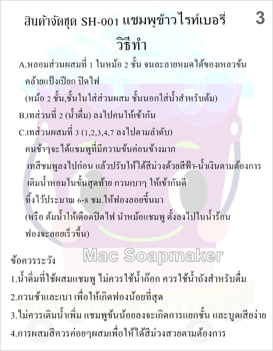 ชุดแชมพูข้าวไรท์เบอรี่ ชุดเล็ก 1700 มล.