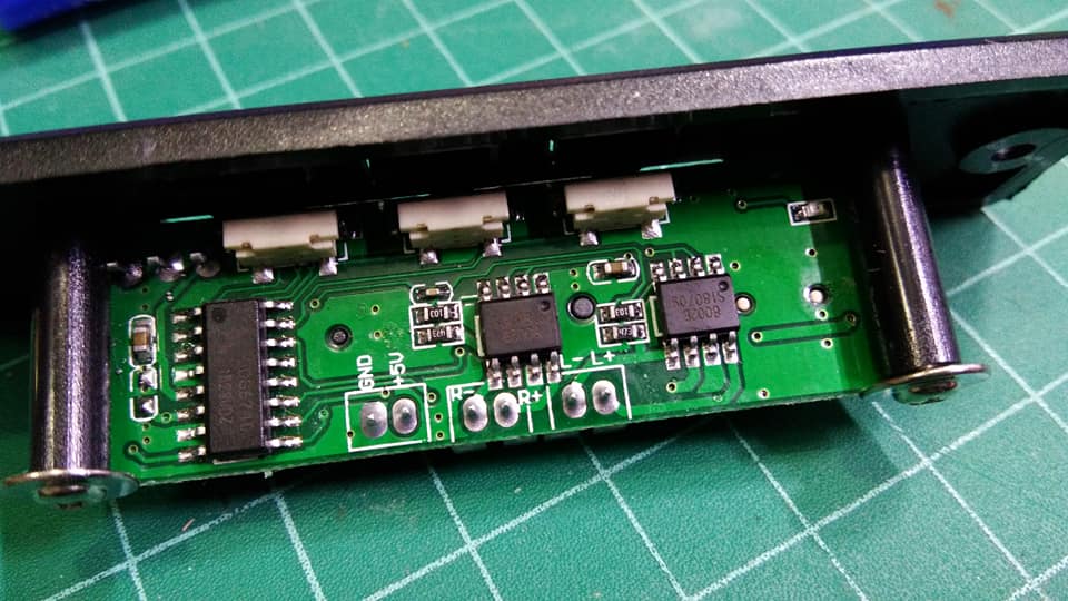 CT01DA-V3.0 3W*2 เครื่องเล่น MP3 พร้อมขยาย 3 วัตต์ คู่ แรงดันไฟ input 3.7V - 5V