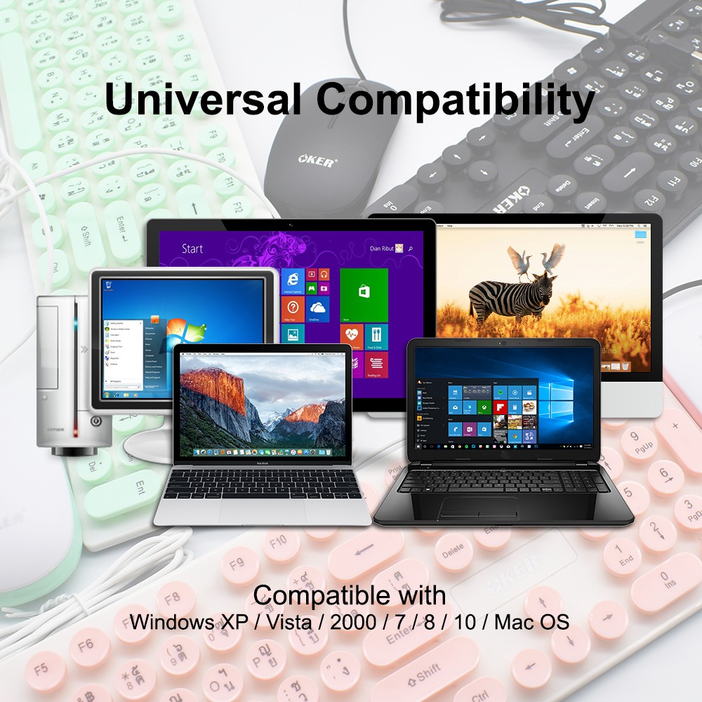 OKER KM-4018 KEYBOARD+MOUSE USB SKU-01881