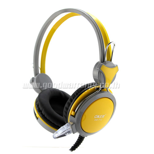 SM-712 OKER สีฟ้า หูฟัง+ไมค์ HP-HM-OK-712YE