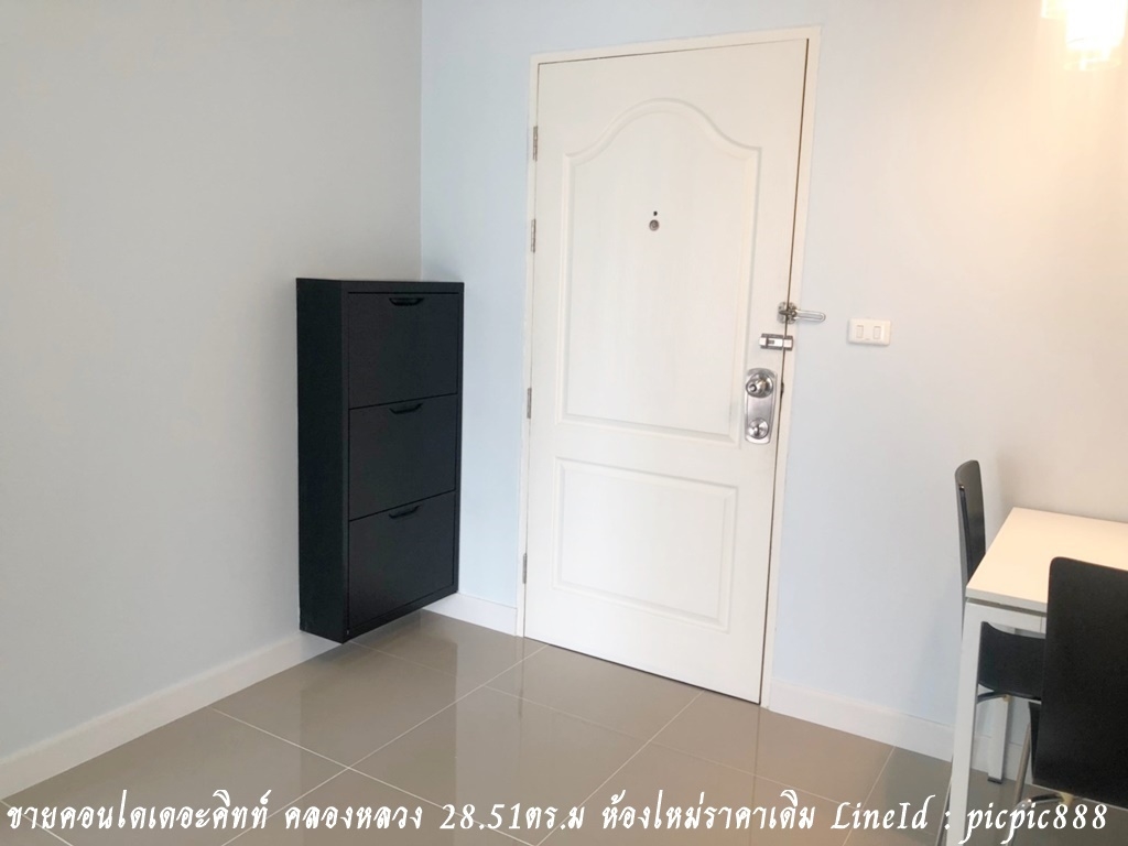 ให้เช่า คอนโดเดอะคิทท์ คลองหลวง จ.ปทุมธานี ห้อง 28.51ตร.ม ใกล้ ม.ธรรมศาสต์ แม็คโคร โลตัส ตลาดไท ห้องสวยมีเฟอร์บางส่วน