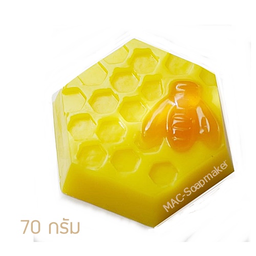 พิมพ์สบู่ ซิลิโคน PeeBee /พิมพ์รังผึ้ง/ 6x7x2 cm./ 70 กรัม / 6 หลุม เนื้อหนา