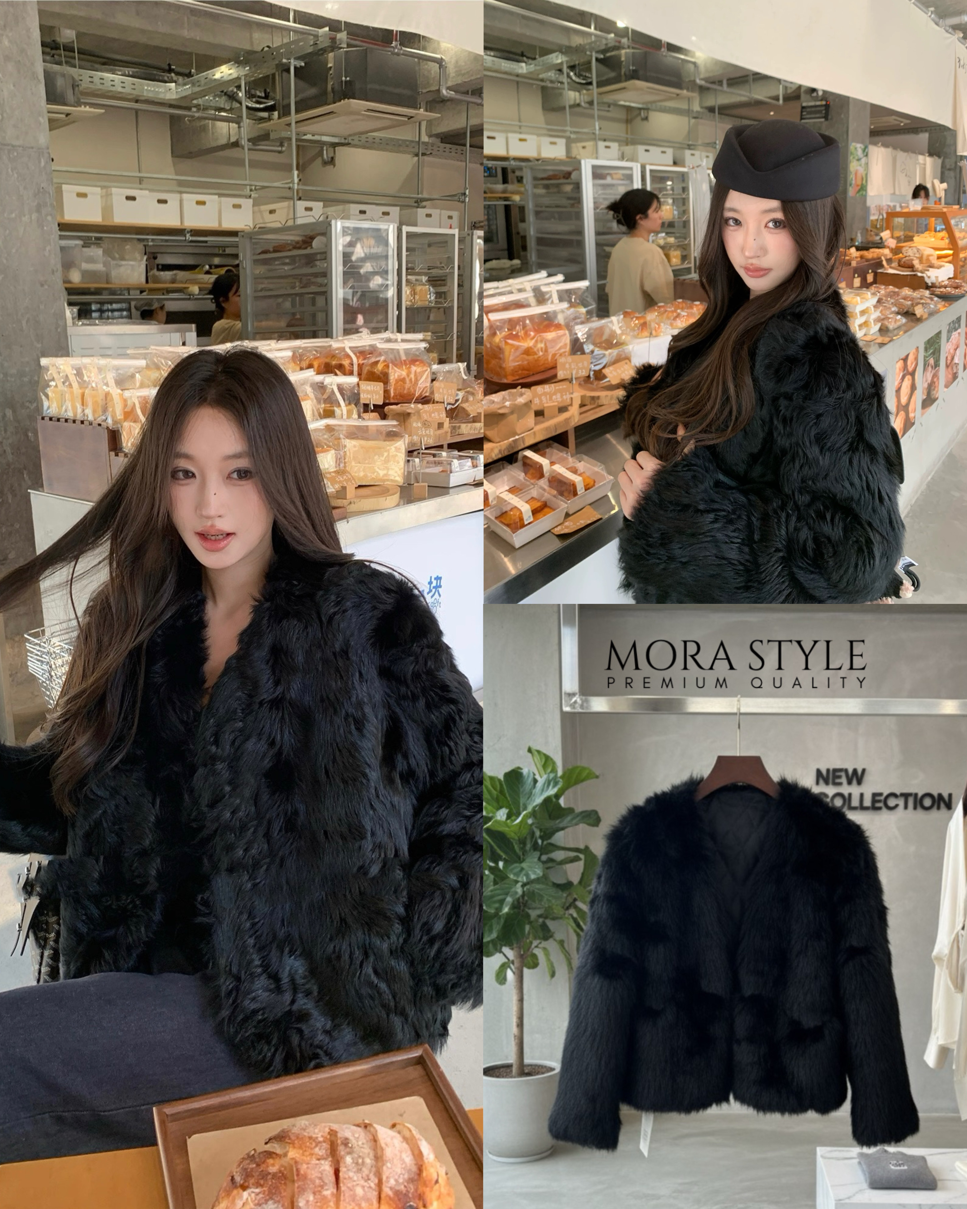 เสื้อคลุมแขนยาวแต่งขนทั้งตัว งานสวยแพง เหมาะกับแฟชั่นหนาวนี้สุดๆ ดีไซน์ออกมาเก๋ งานคือน่ารักมากค่ะ สาวๆต้องมีติดตู้นะคะ