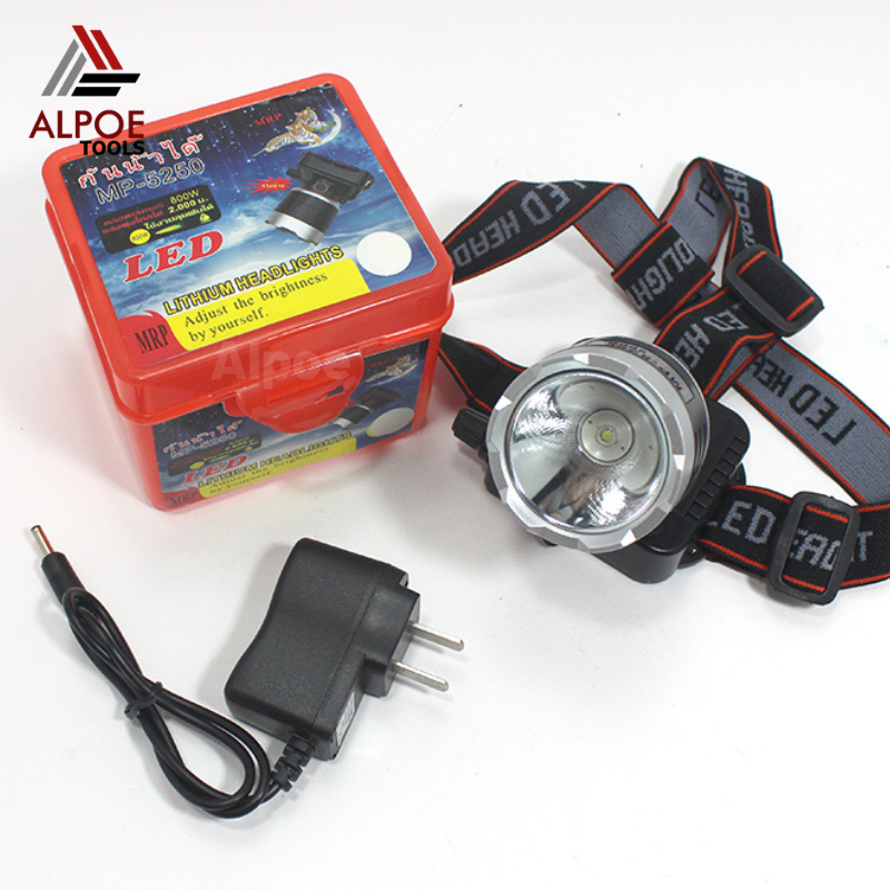 ไฟคาดหัว หลอด LED หรี่ไฟได้ แบบชาร์จในตัว รุ่น 5250