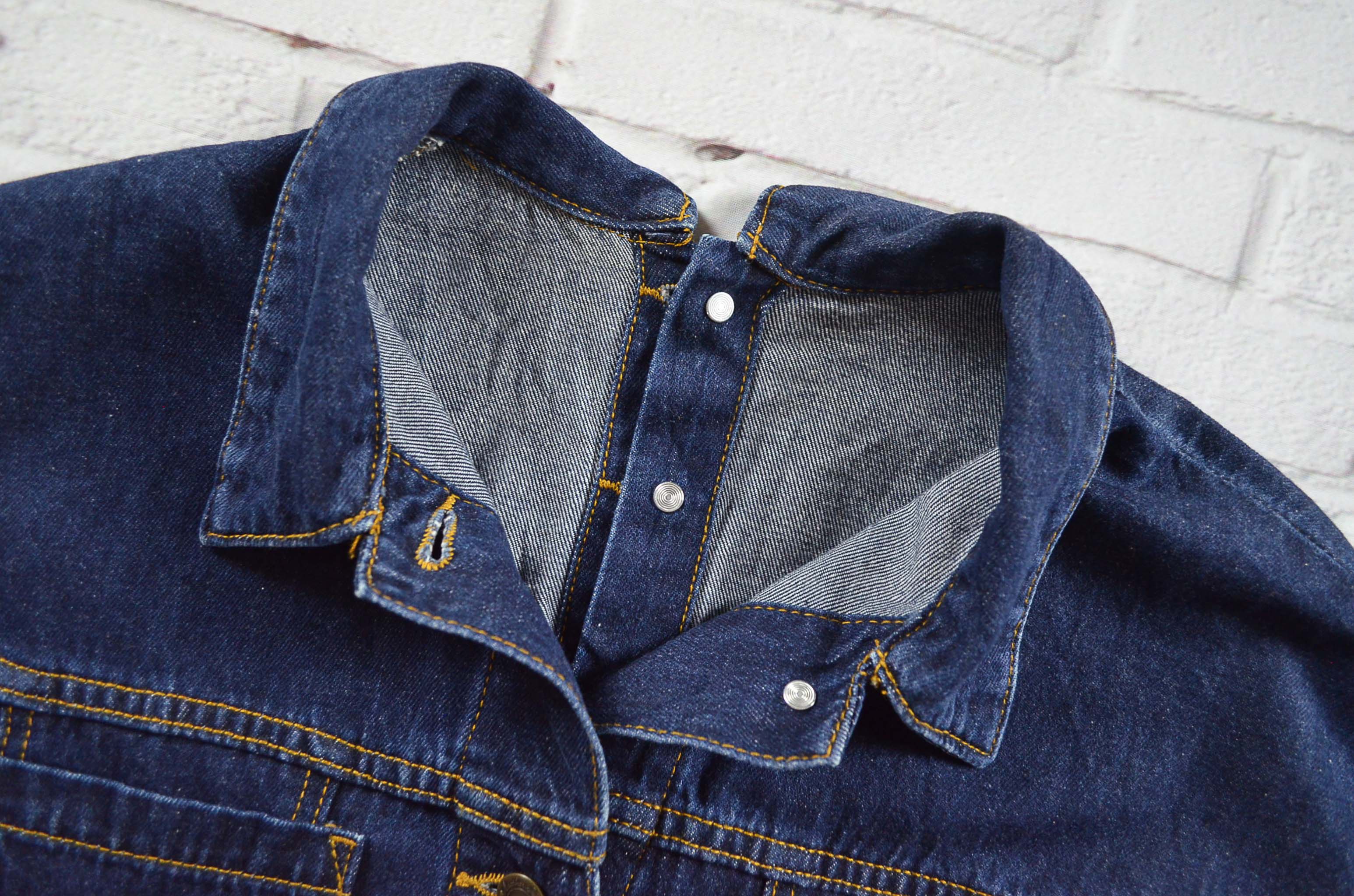 JEANS อกจริง46' (XL) เสื้อแจ็คเก็ตยีนส์ เสื้อยีนส์แขนยาวหญิงชาย สีเข้ม ผ้านุ่มใส่สบายทรงสวย