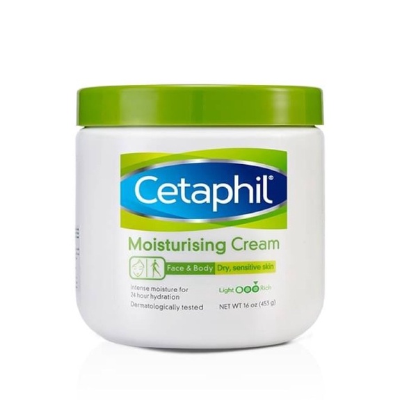 Cetaphil Moisturizing Cream For Dry,Sensitive Skin 453 g บำรุงผิวหน้าและผิวกาย