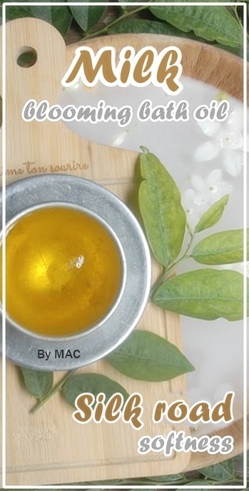 ชุด SILK ROAD BLOOMING BATH OIL BASE น้ำมันนมใสสำหรับผสมน้ำแช่ตัว 500 G