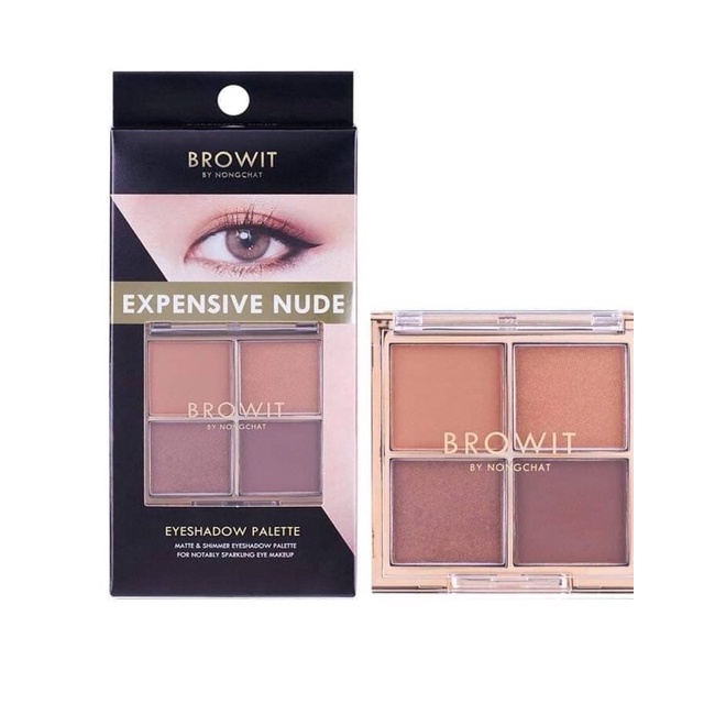 BROWIT NUDE EYEPALETTE 1gX 4สี อายแชโดว์ พาเลต 4 สี จาก Browit