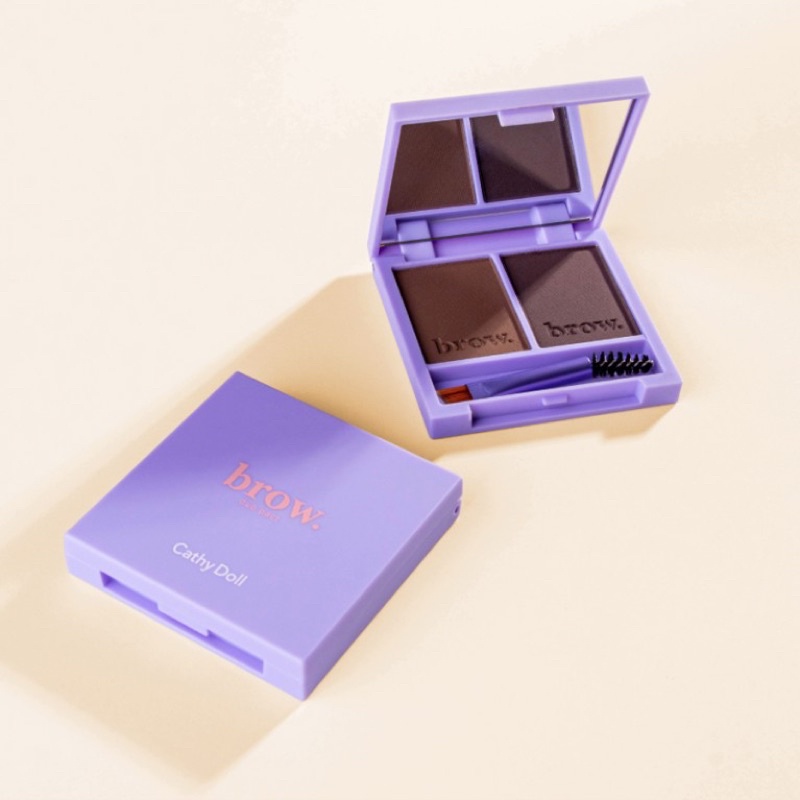 CATHY DOLL BROW DUO PACT 2.5G+2.5G ที่เขียนคิ้ว 2 เฉดใน 1 ตลับ