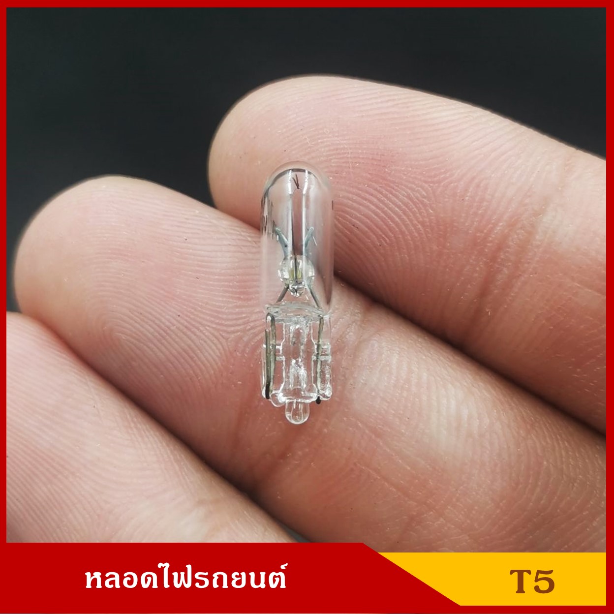 PHYLLIS หลอดไฟรถยนต์ (หลอดเสียบ) T5 12V 1.2W กล่องละ [ มี 10 หลอด ]