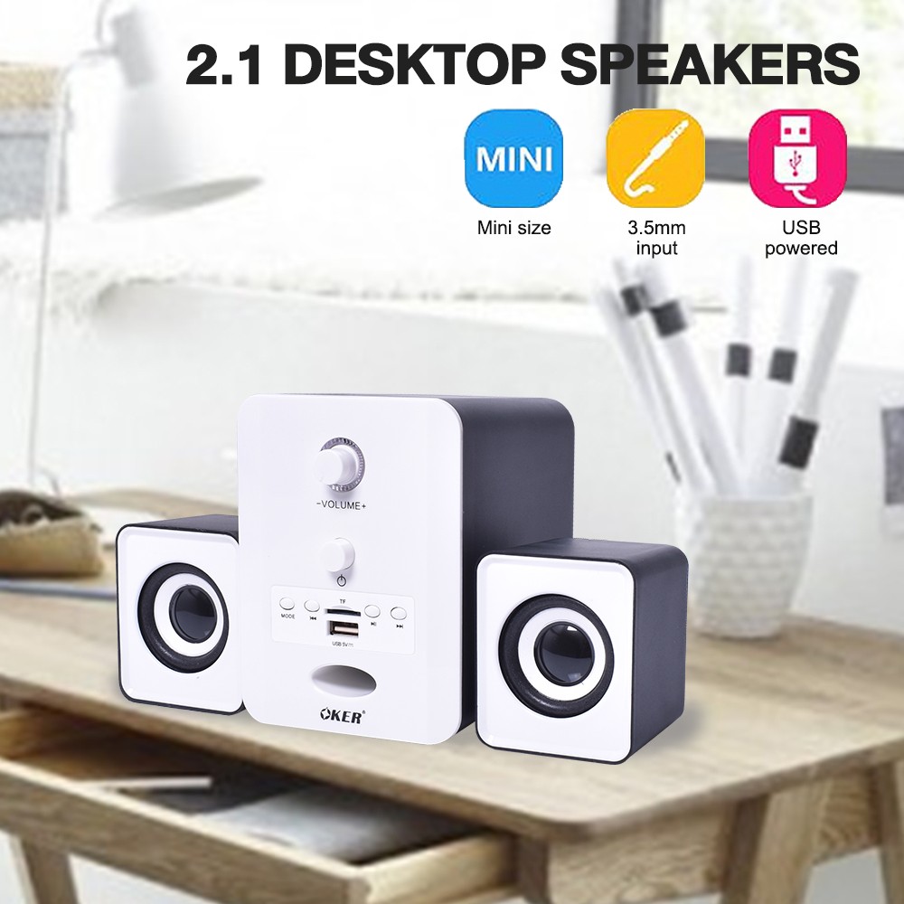 OKER SP-525 OKER DESKTOP SPEAKERS 2.1 USB/5W. SP-OK-21-525xx