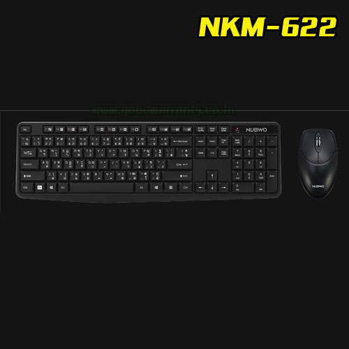 NUBWO NKM-622 NUBWO EMINENT KEYBOARD+MOUSE ไร้สาย KB-KM-NW-622BK
