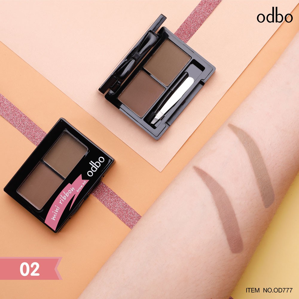 โอดีบีโอ ที่เขียนคิ้ว เนื้อฝุ่น 5g odbo Mini Ribbon Brow Kit OD777 ❤