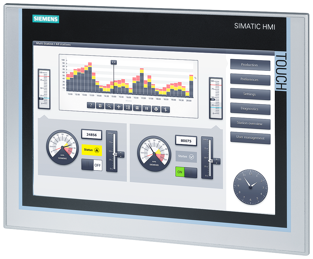 SIEMENS SIMATIC HMI TP1200 Comfort, Comfort Panel 6AV2124-0MC01-0AX0
