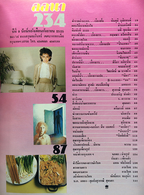ลลนา ปีที่ 9 ฉบับที่ 234 ปักษ์หลัง กันยายน 2525 (ภัทราวดี ศรีไตรรัตน์)