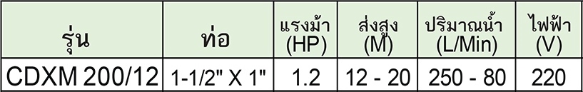 EBARA ปั๊มหอยโข่งสเตนเลส รุ่น CDXM 200/12
