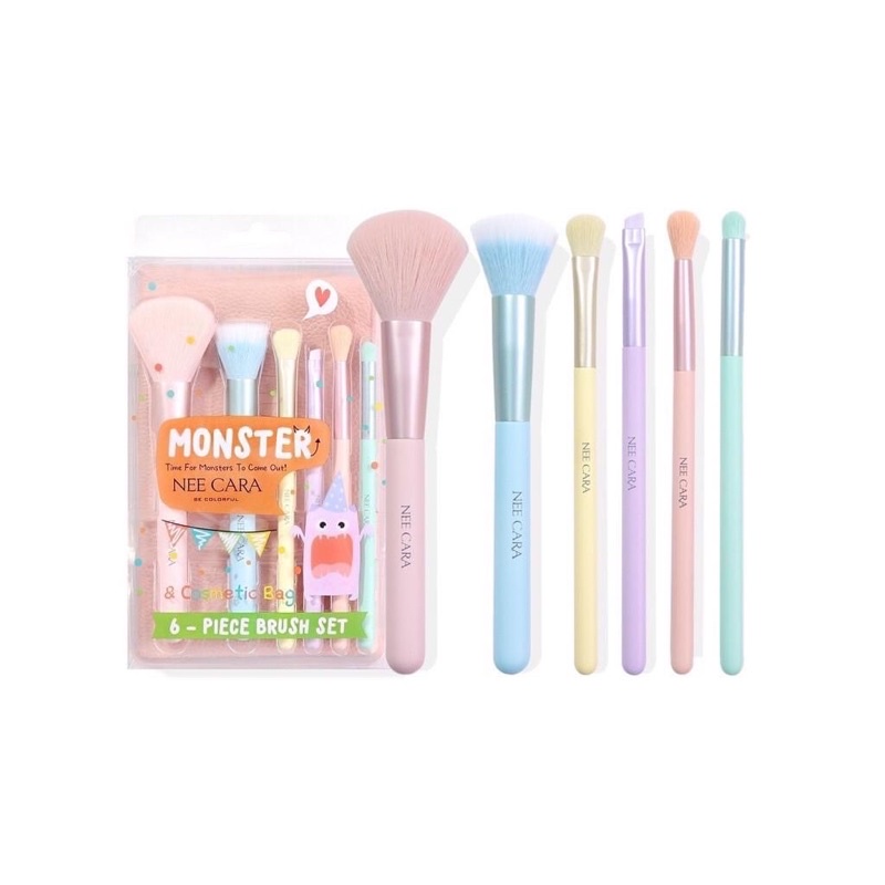 Nee Cara เซตแปรงแต่งหน้า Monster 6ชิ้น Brush Set N1967
