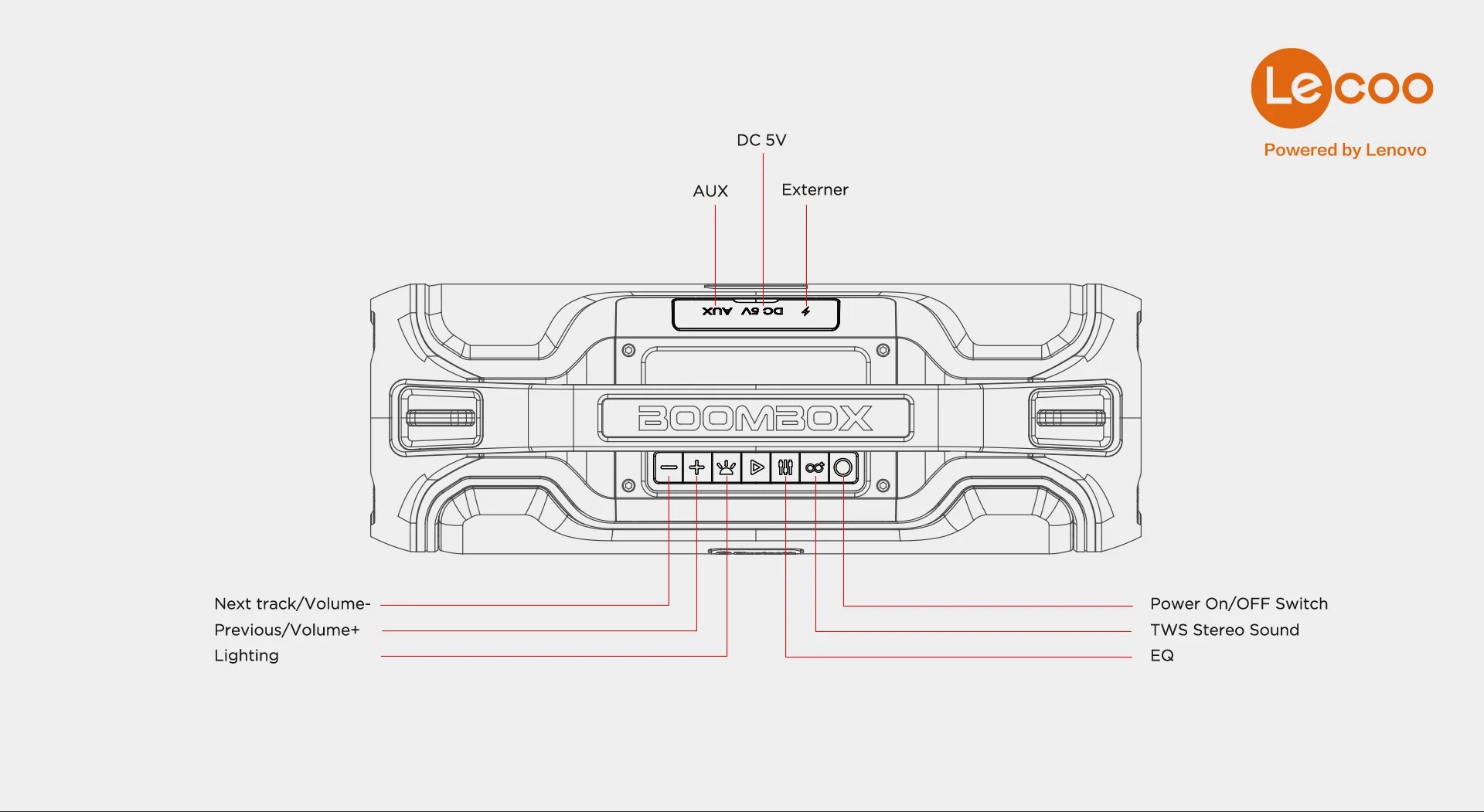 LECOO DS153 PORTABLE BLUETOOTH SPEAKER Portable True Wireless Stereo Bluetooth SKU-03138