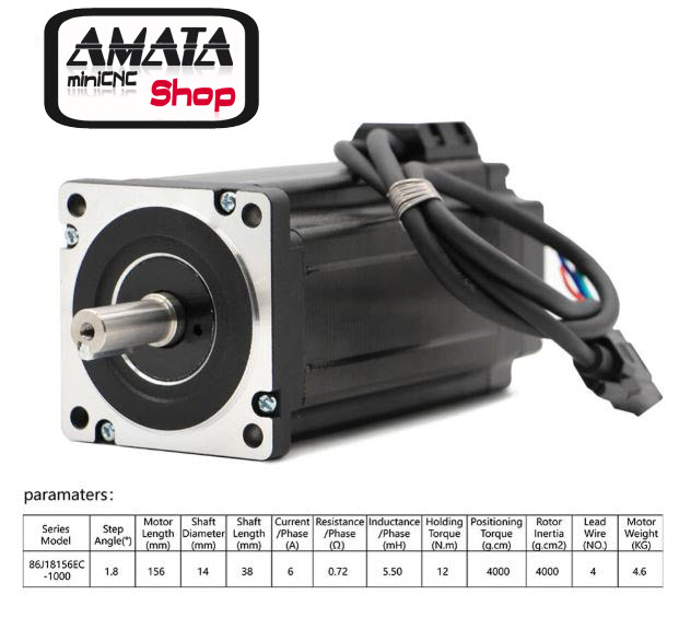 NEMA 34 Closed Loop motor 12NM 6A 2-phase Hybrid + 2HSS86H Driver DC(40-110V) / AC(60-80V)