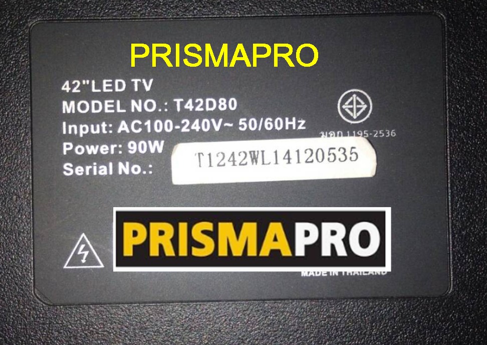 Firmware PRISMAPRO รุ่นT42D80 (25Q64)เมน HK-T.RT2957P60