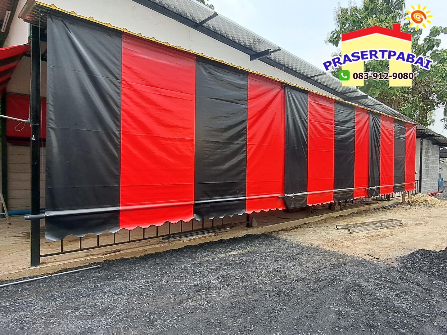 ผ้าใบกันแดดร้านค้า ผ้าใบคลูนิลอน ผ้าใบกันสาด ผ้าใบทึบแสง พลาสติกใส ผ้าใบชักรอก กันสาด ผ้าใบกันฝน กันแดด ร้านประเสริฐ