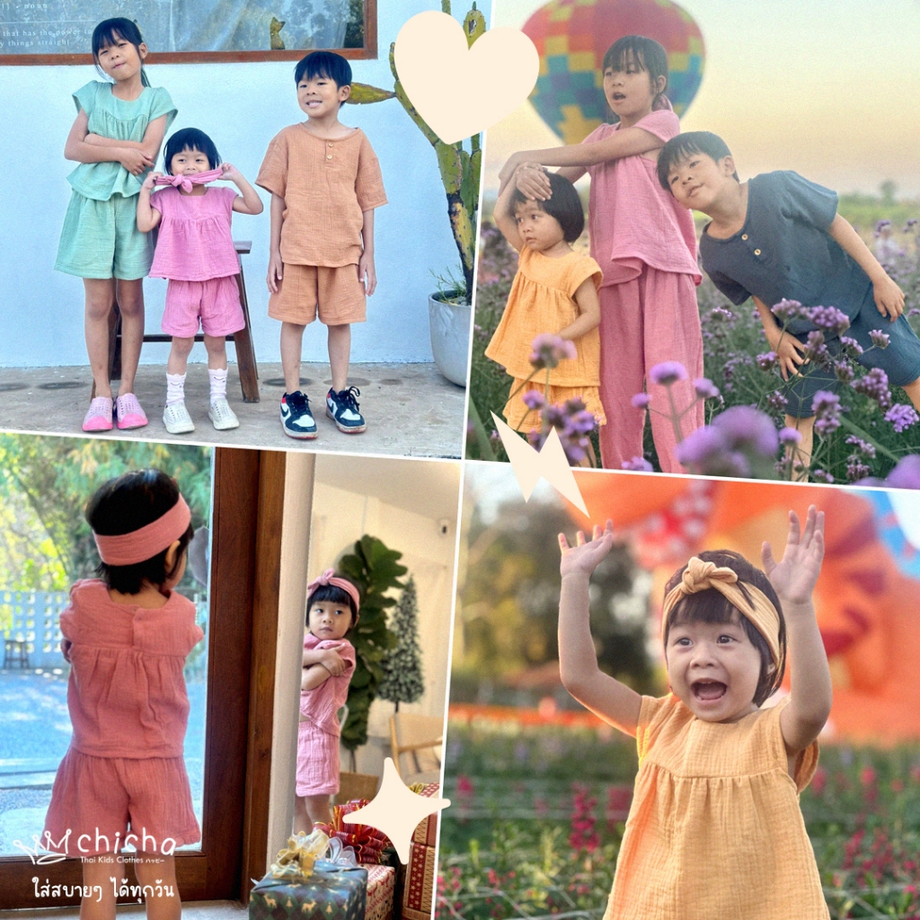 ชุดเด็กหญิง ผ้าสาลู 0-6 ขวบ สไตล์ธรรมชาติ ผ้าฝ้าย 100% ผ้าฝอกนุ่ม พร้อมจัดส่ง ใส่สบาย LOOM