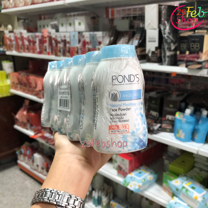 Pond’s Angel Face Natural Mattifying 50g x 6 ชิ้น แป้งหน้าเนียนไบรท์ พอนด์ส