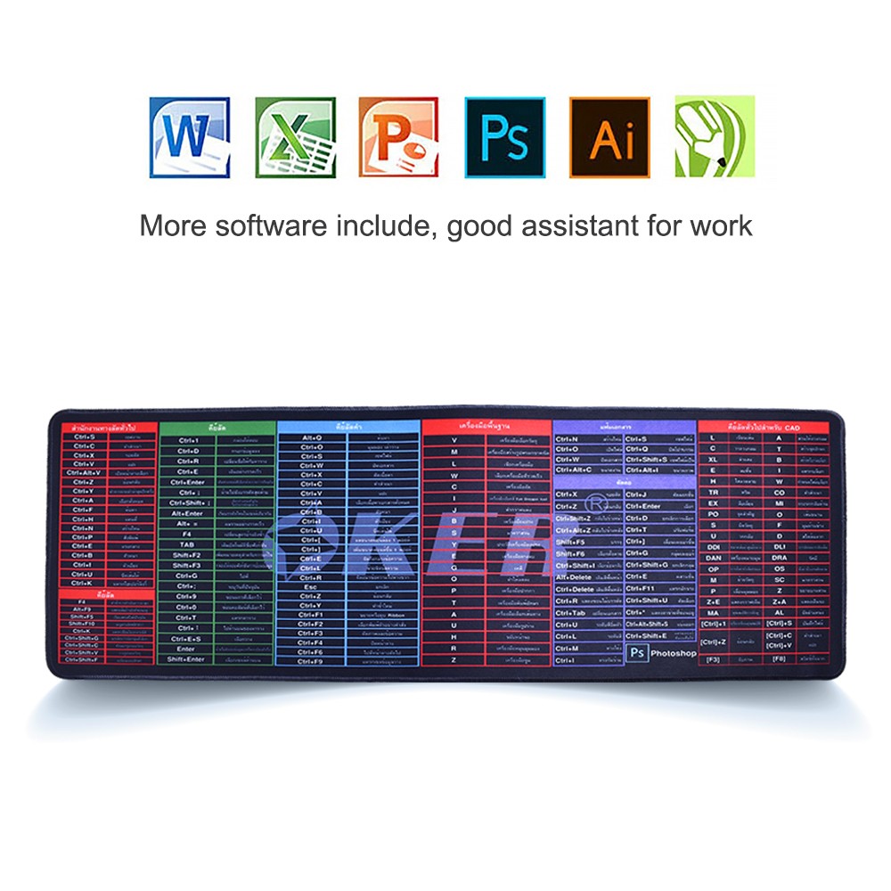 PA-213 OKER MOUSE PAD BIG SIZE พิมพ์ลายคีย์ลัด 78*30cm (EN-THAI) MP-OK-AD-PD213