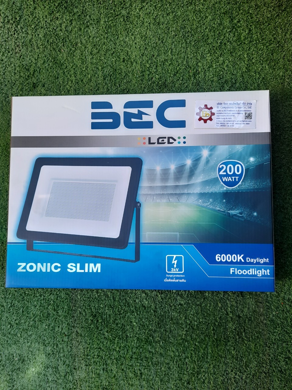 BEC : โคมฉาย LED ZONIC SLIM 200W/6000K daylight