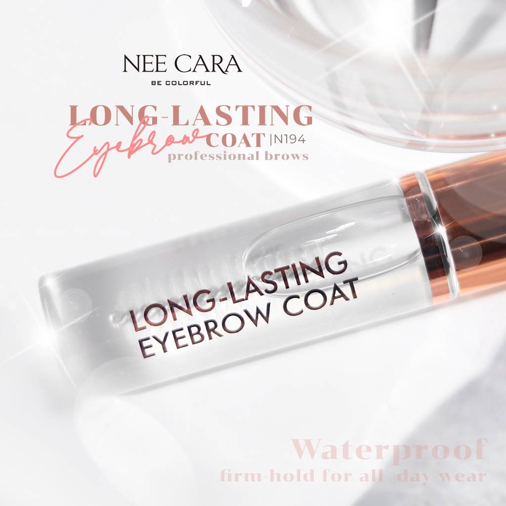 NEE CARA LONG LASTING EYEBROW COAT N194 นีคาร่า เจลใสเซ็ตขนคิ้ว ลอง-ลาสติ้ง อายโบรว์ โค้ท 6.5กรัม