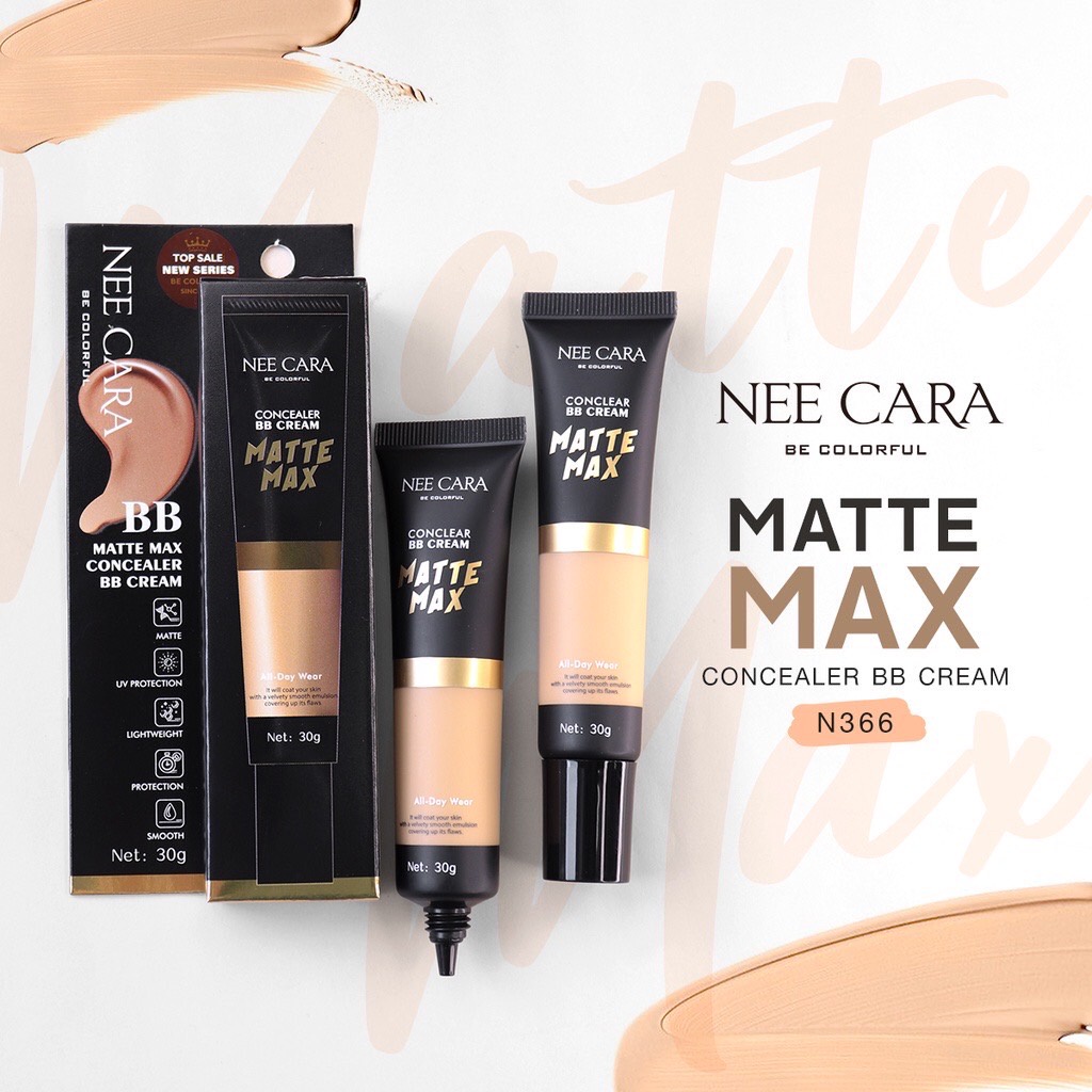 NEE CARA MATTE MAX CONCEALER BB CREAM N366 นีคารา คอนซีลเลอร์ บีบีครีม เนื้อแมทซ์