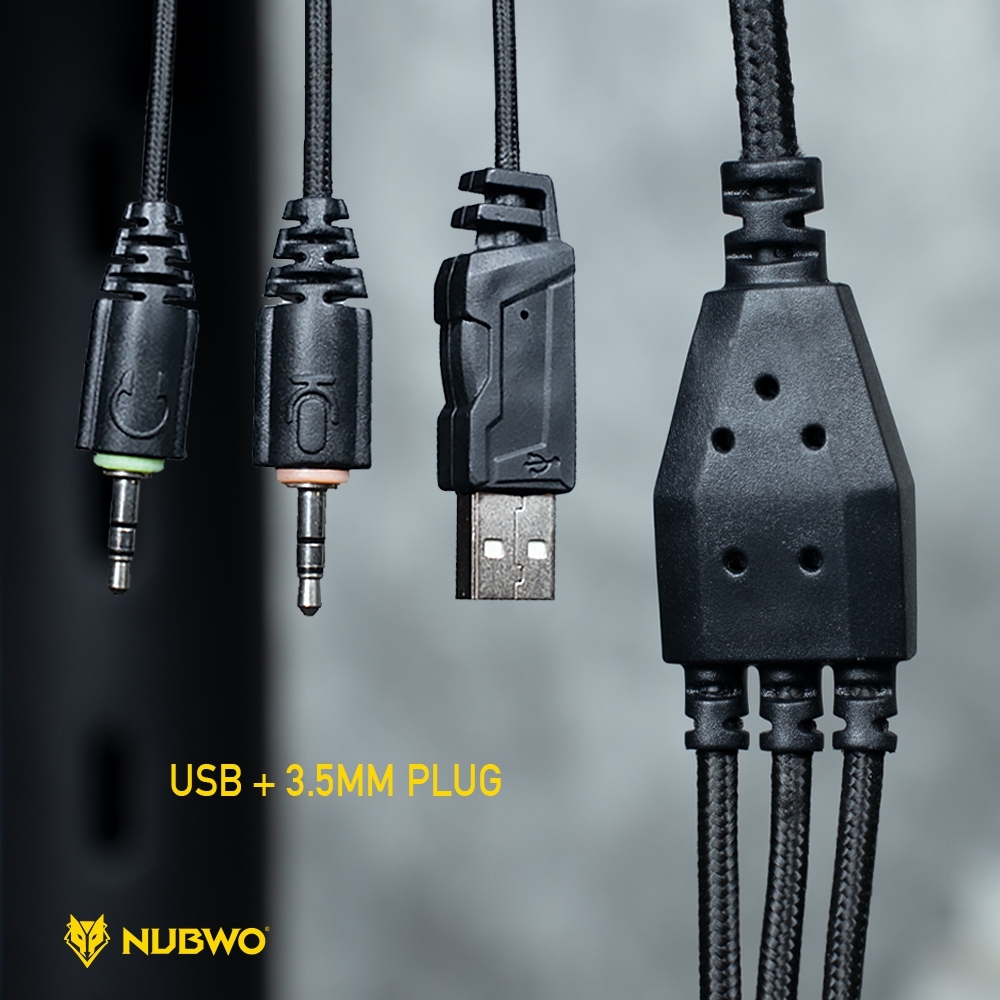 N1 Pro NUBWO Stereo Headset+MIC Gaming USB+3.5mm HP-HM-NW-N1PRO