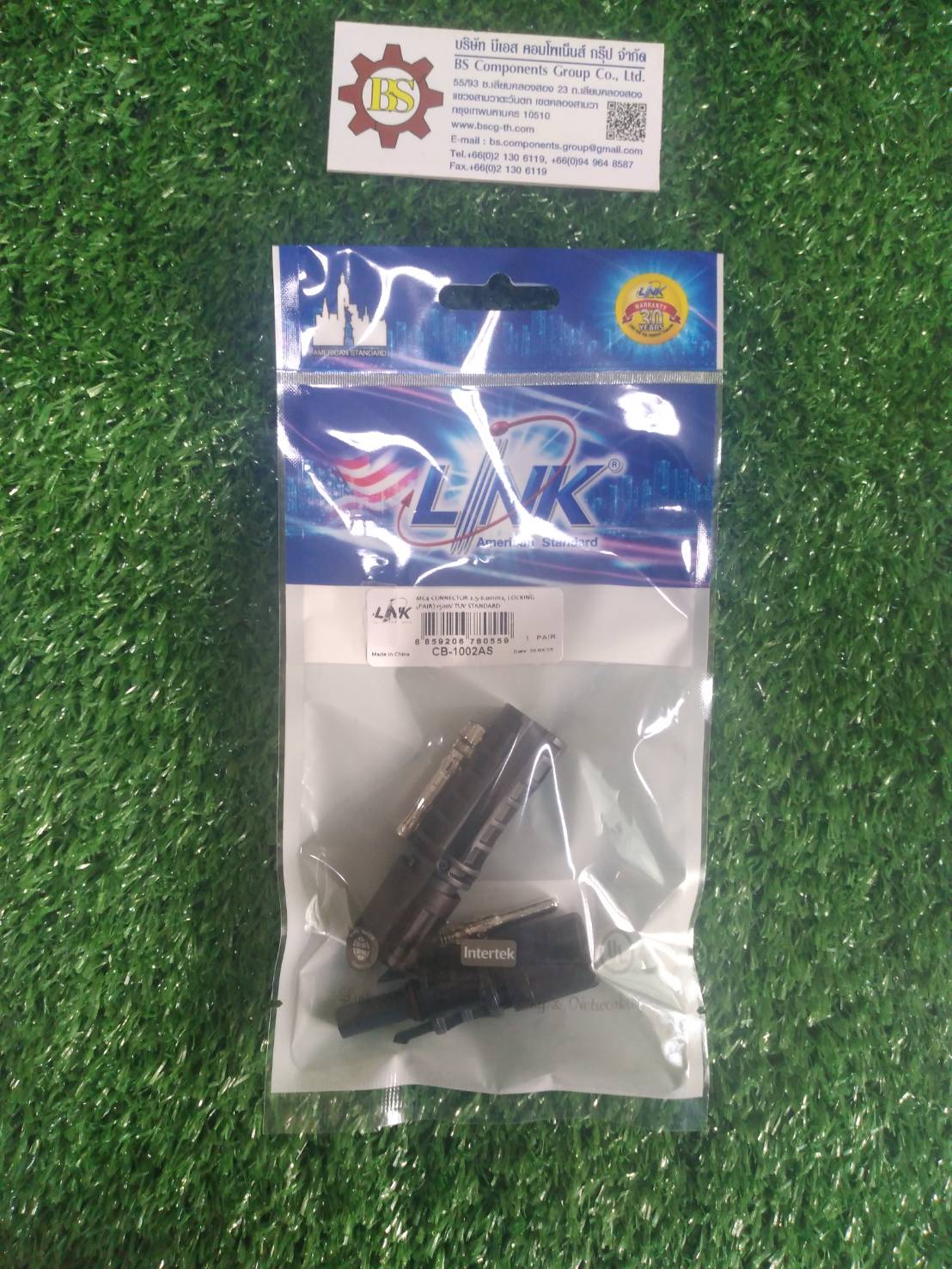 Link : MC4 CONNECTOR CB-1002AS 2.5-6.0mm2, LOCKING (PAIR) 1500V TUV STAN