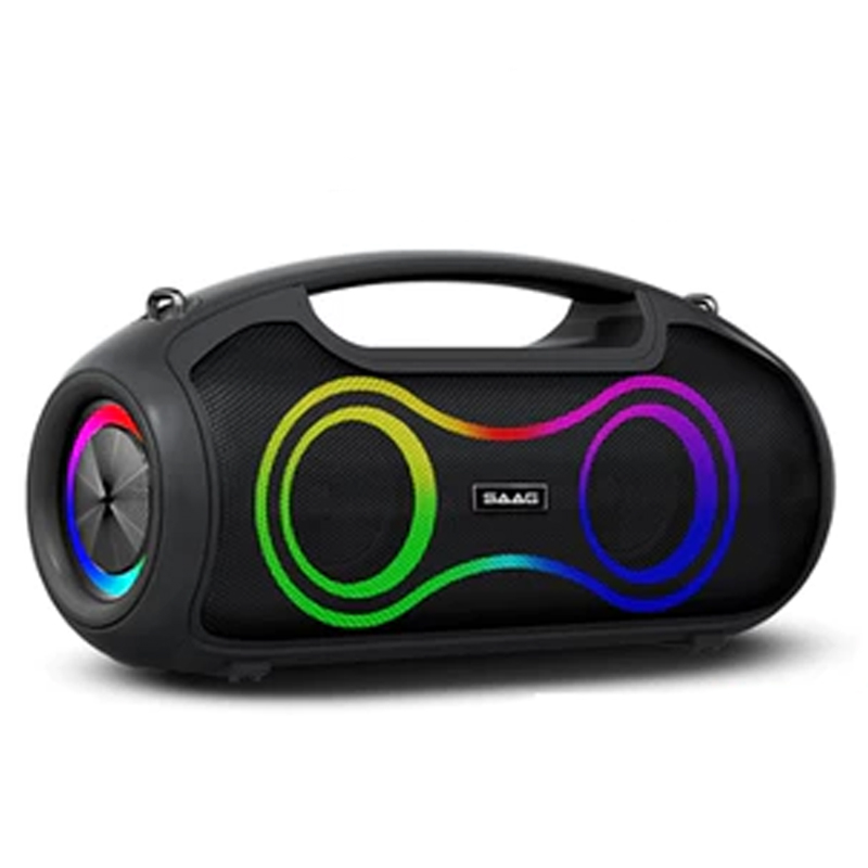 SAAG SAAG PERFECT STORM Portable Speaker ลำโพงกันน้ำ IPX5 ไฟ RGB 60W แบตอึด 6000mAh พร้อมไมค์ไร้สาย SP-SA-20-STORM
