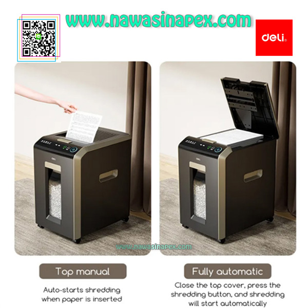 เครื่องทำลายเอกสารอัตโนมัติ DELI รุ่น T089 (ตัดละเอียด) Cross cut
