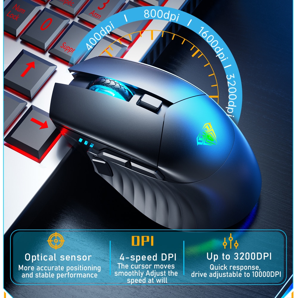 AULA SC520 WIRED & WIRELESS GAMING MOUSE (MACRO) SKU-03000