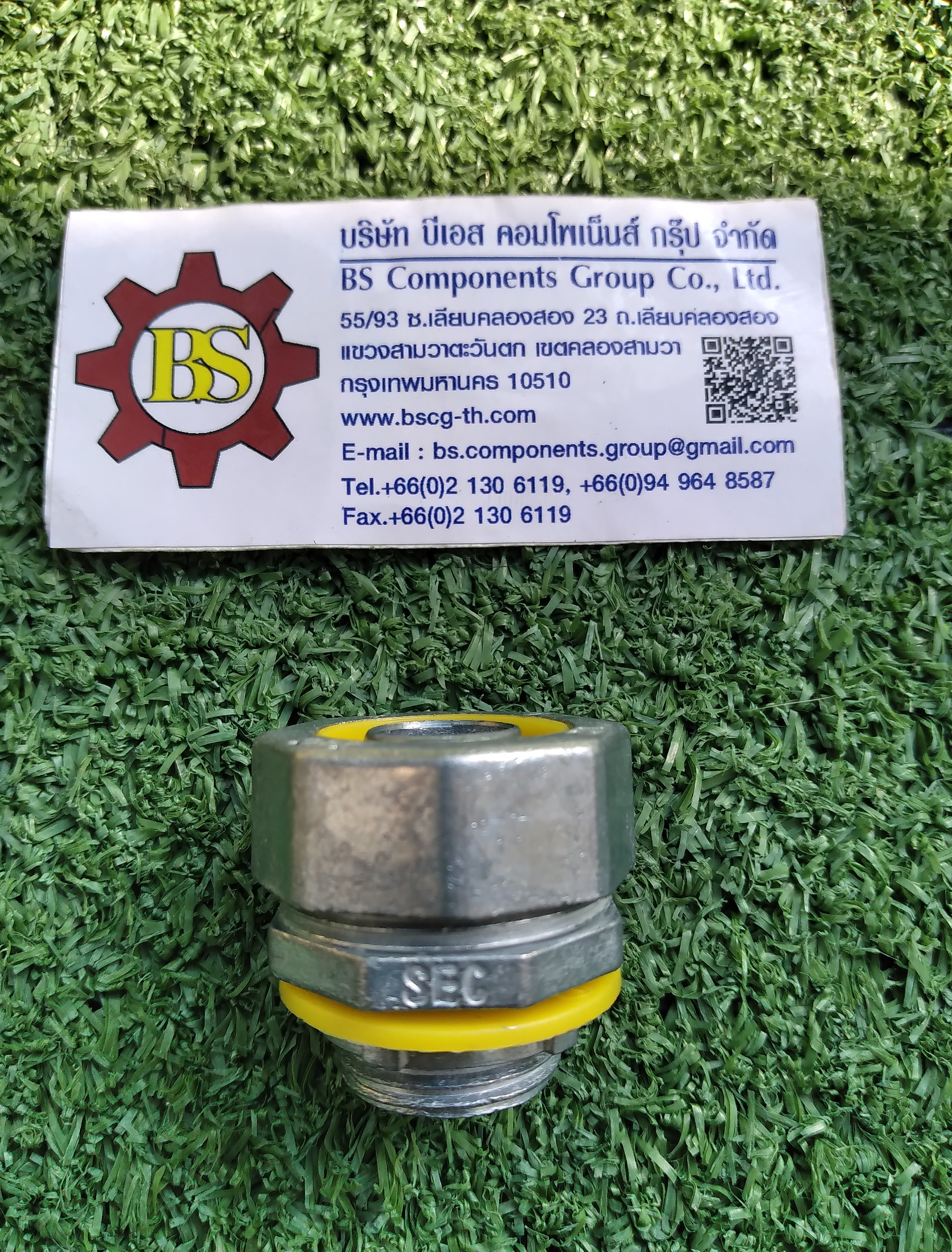 SEC : คอนเนคเตอร์ท่ออ่อนกันน้ำ สีเทา ตรง 1/2"