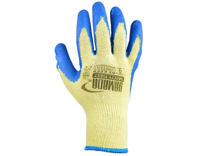 ถุงมือคอตตอนเคลือบยางธรรมชาติ รุ่น 8041 / 9041 สีน้ำเงิน YAMADA