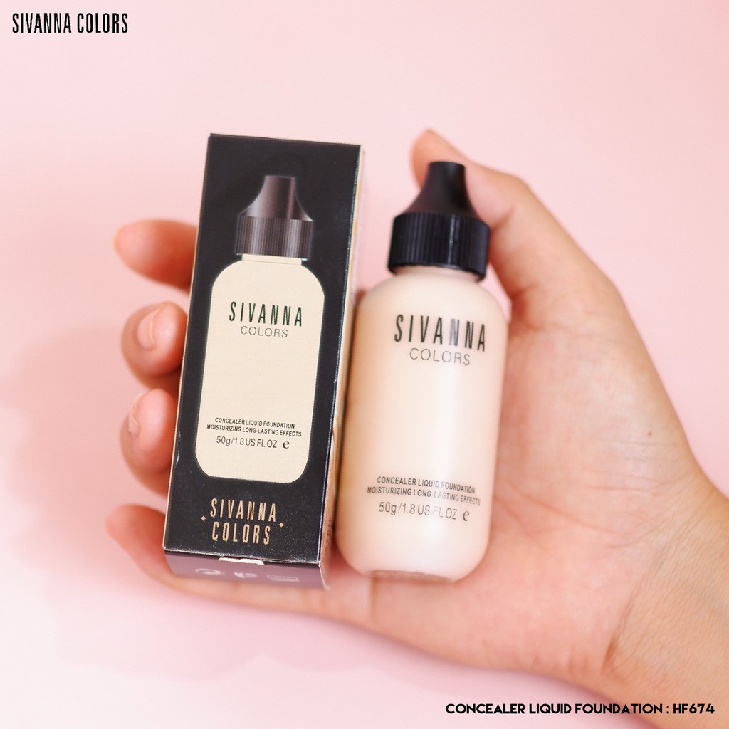 Sivanna Colors Velvet Touch Concealer Liquid Foundation SPF25 pa+++ HF674 ซีเวียน่า ครีมรองพื้น 50 กรัม